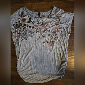 Metallic Floral Top